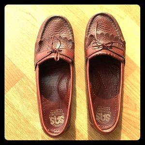 Brown leather shoes
